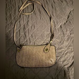 Joy Susan Python Mini Crossbody Wristlet Clutch bag